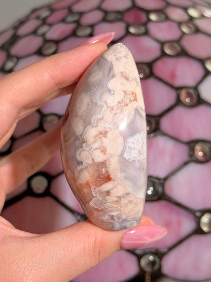 Flower agate x pink amethyst flame