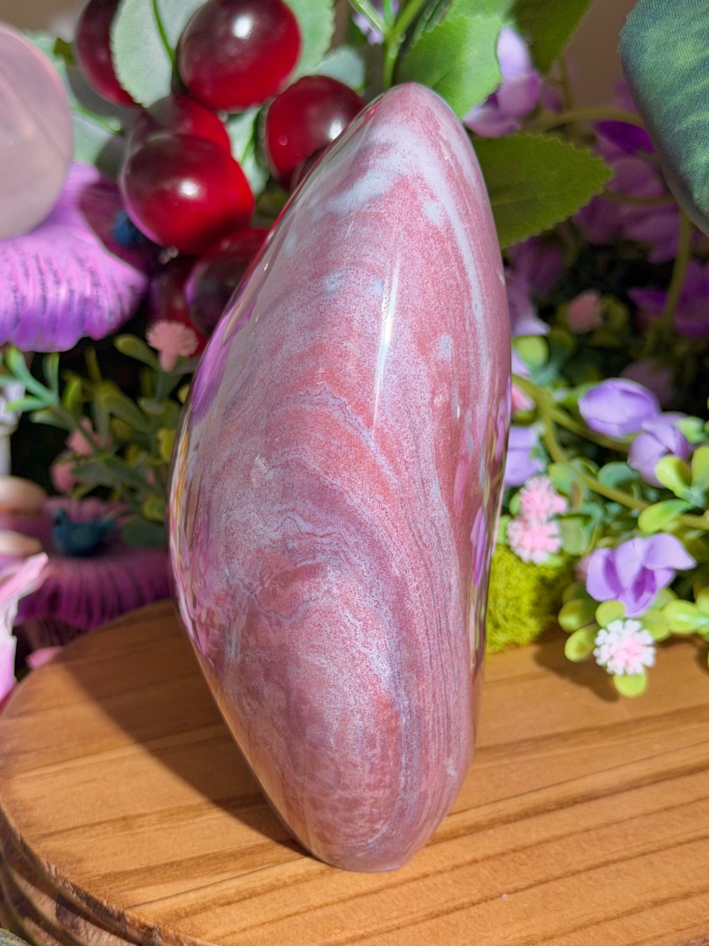 Strawberry purple sea jasper freeform