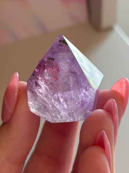 Purple phantom amethyst tower from Brazil