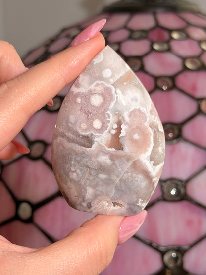 Flower agate x pink amethyst flame