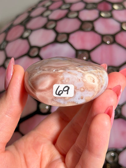 Flower agate x pink amethyst flame