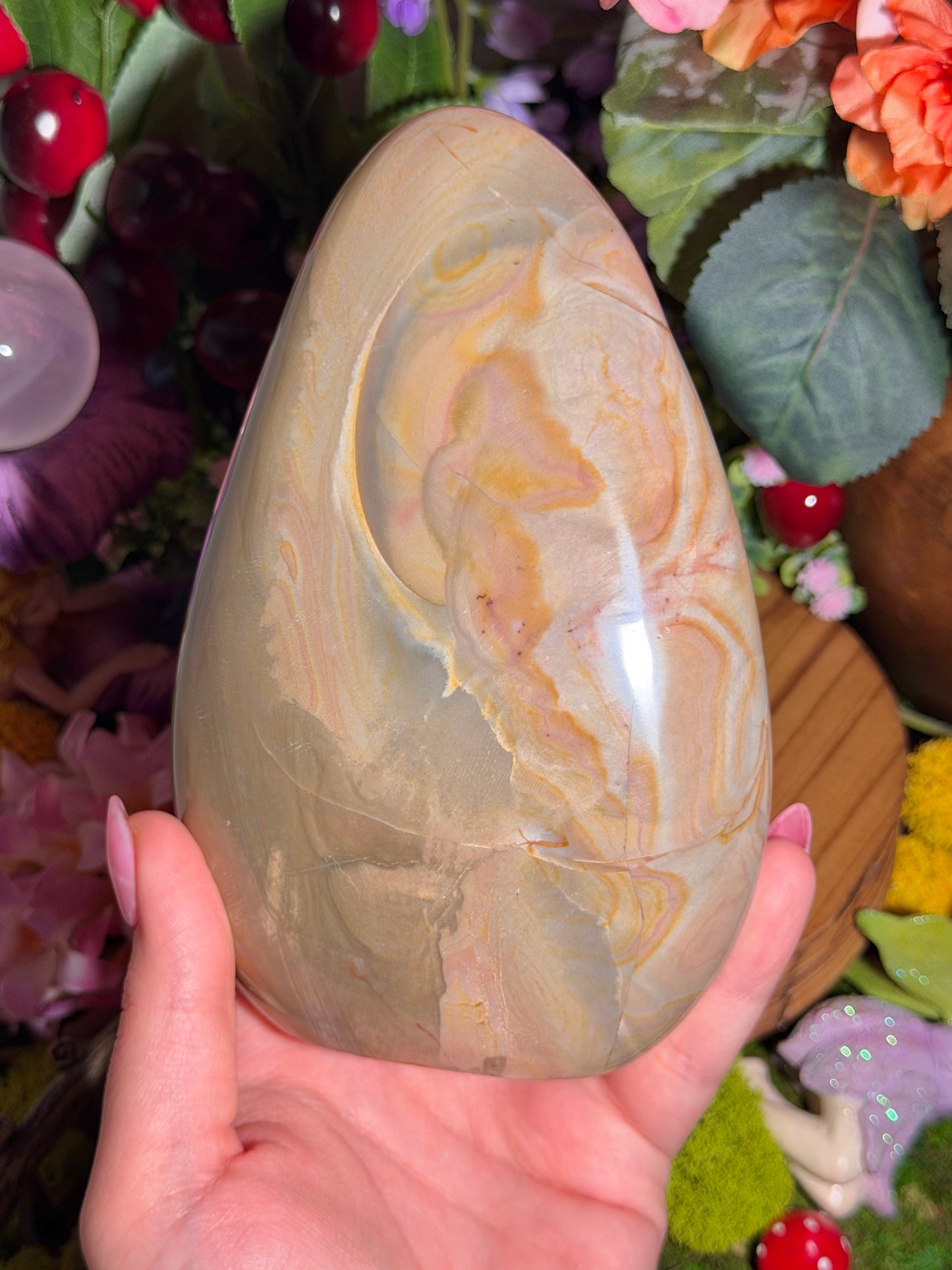 Large pastel polychrome jasper freeform