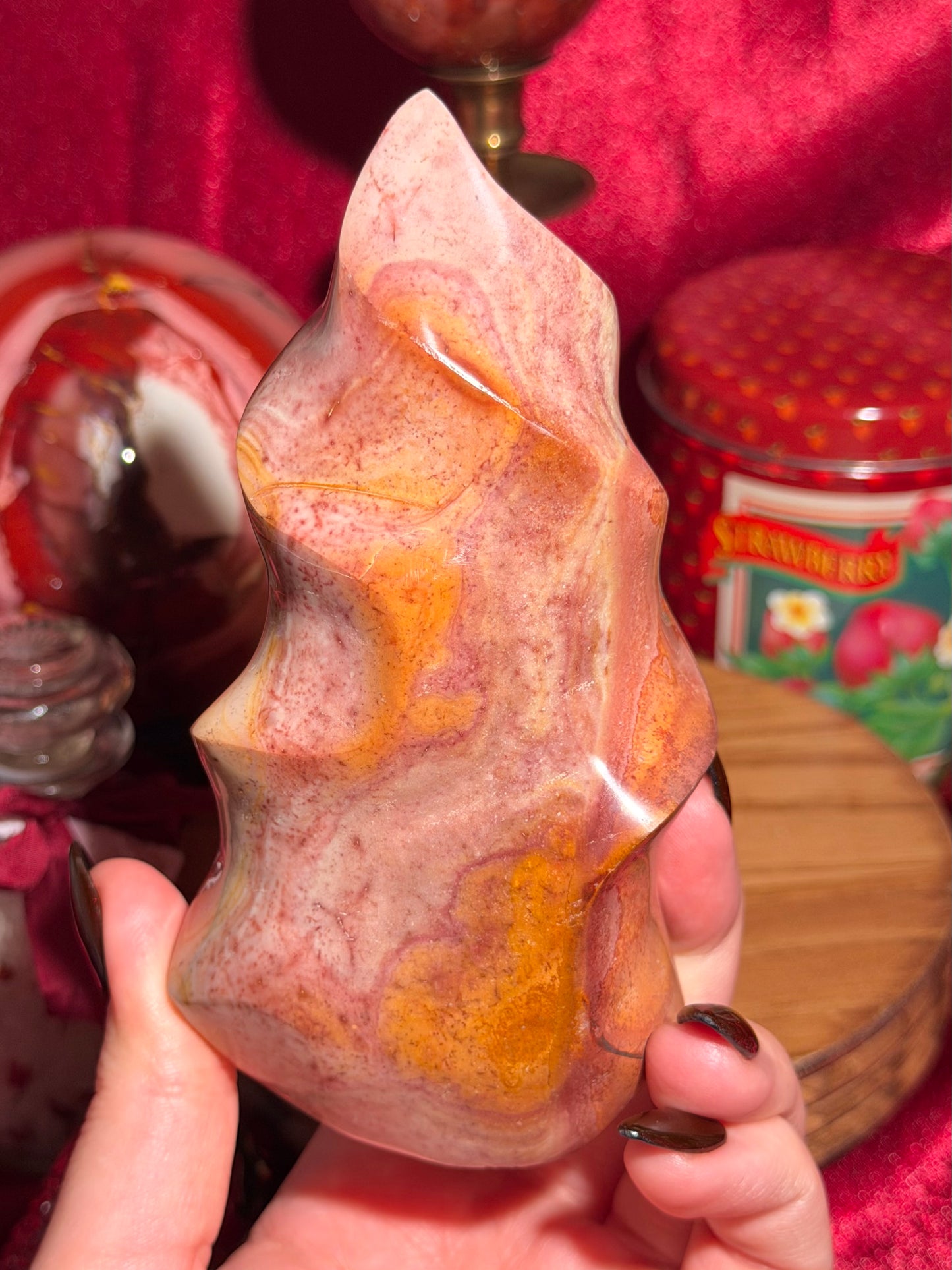 Polychrome jasper flame