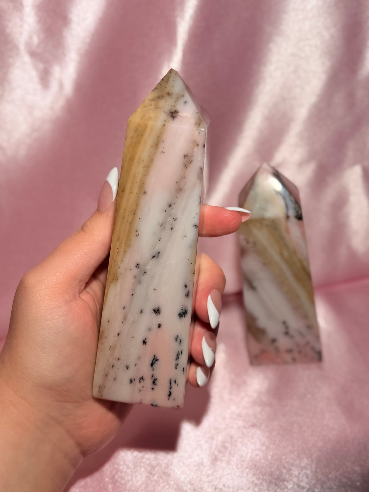 Peruvian Pink Opal Tower *Chipped tip