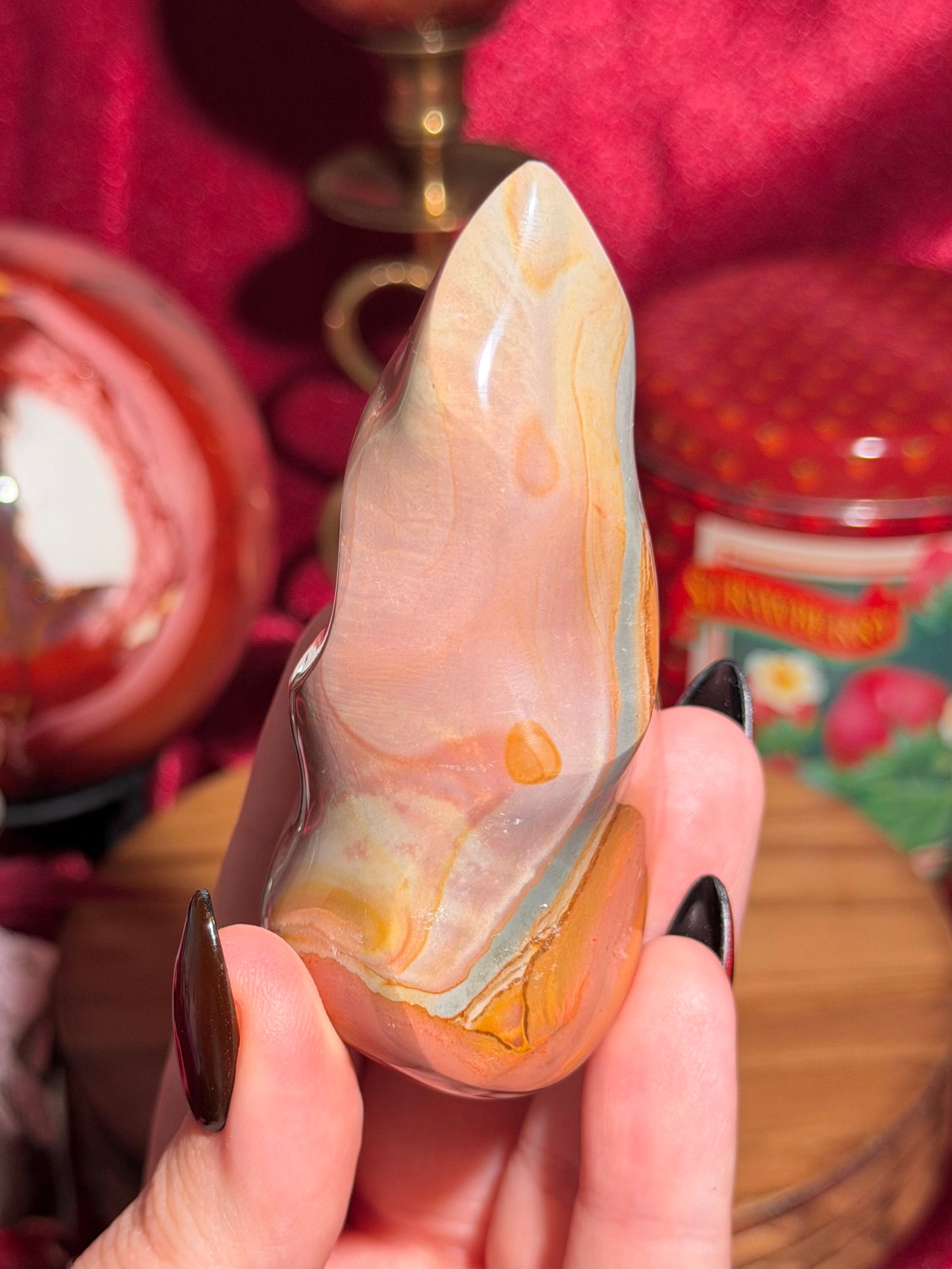Polychrome jasper flame