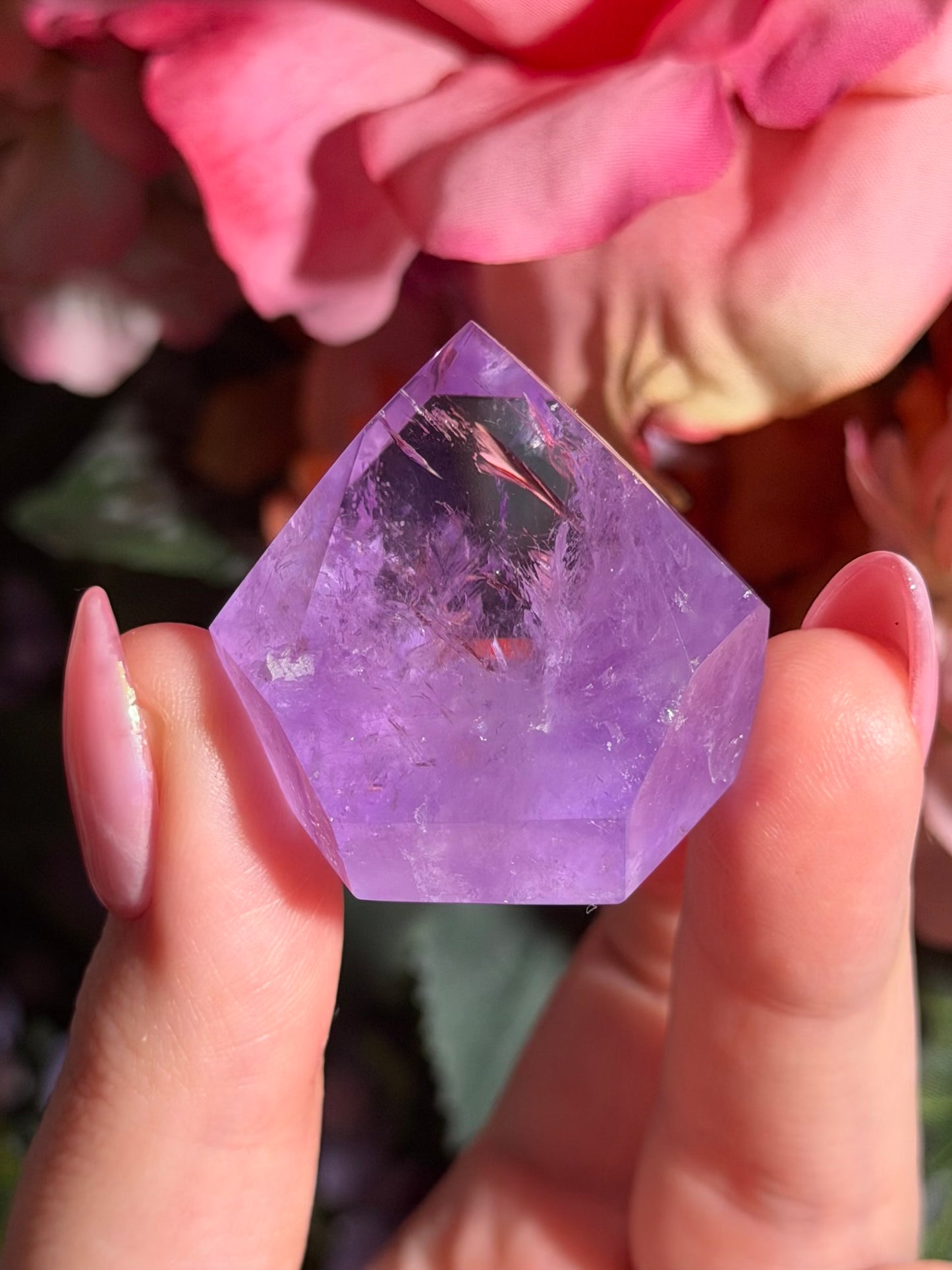 Purple phantom amethyst tower from Brazil