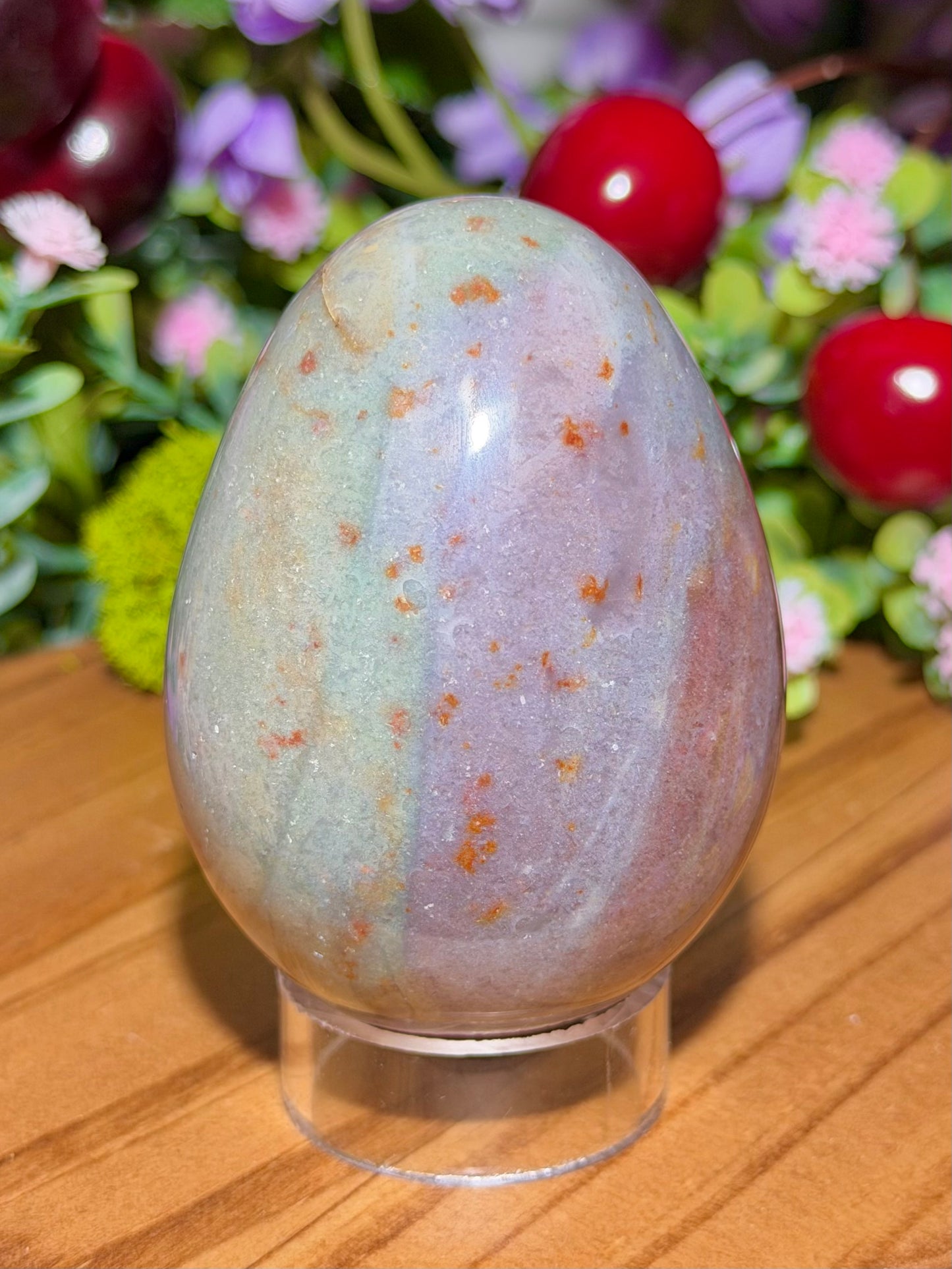 Pastel purple sea jasper egg