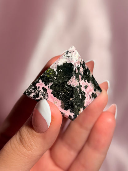 Peruvian Pink Rhodonite Pyramid