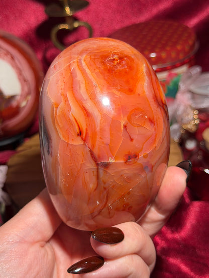 Large pastel pink carnelian freeform