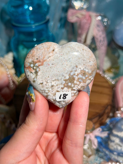 Pastel orby sea jasper heart