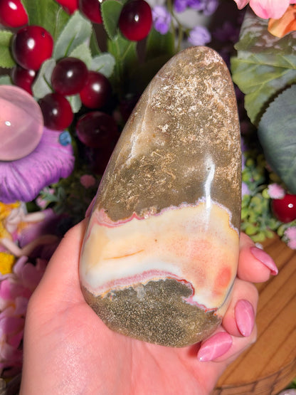 Multicolored fairy garden sea jasper freeform
