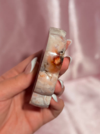 Indonesian Pink Carnelian Cloud Carving (A)