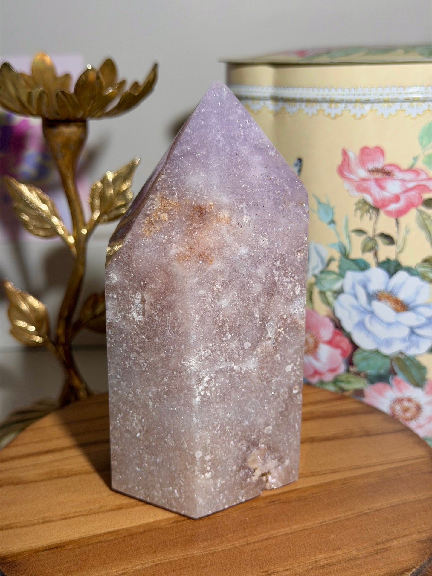 Lavender ombre Brazilian pink amethyst tower