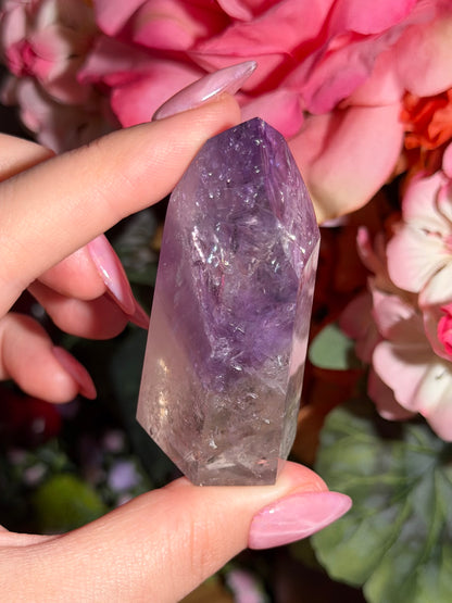 Purple phantom amethyst tower from Brazil