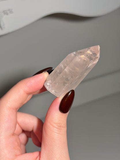 Peachy Brazilian rose quartz mini tower *Personal collection release