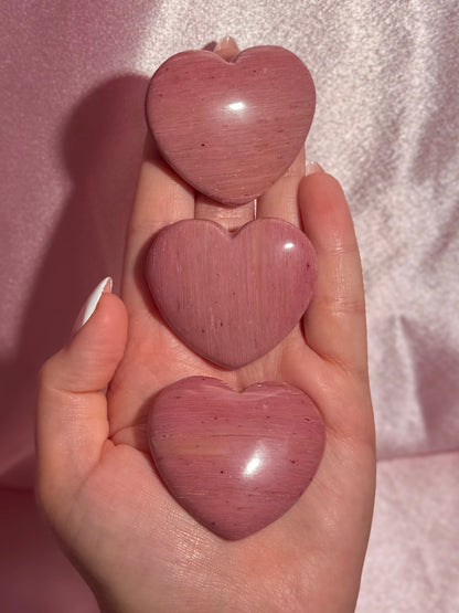 Pink Petrified Wood Heart Carving ⟢ Intuitively Selected