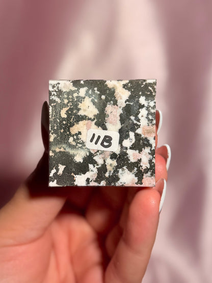 Peruvian Pink Rhodonite Pyramid (11B)