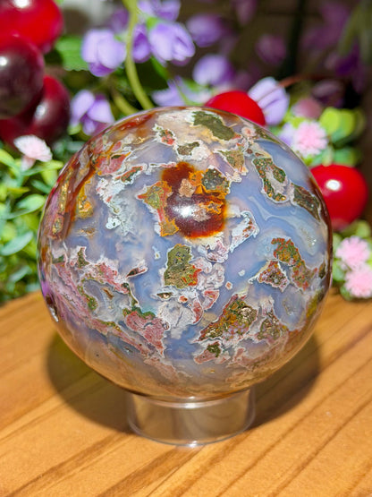 Pink cosmic sea jasper sphere