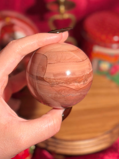 Desert rose polychrome jasper sphere