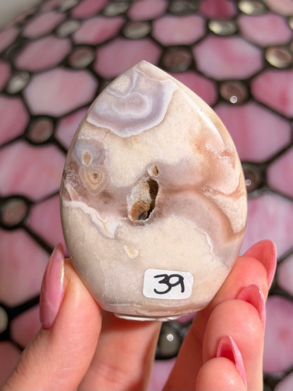 Flower agate x pink amethyst flame *imperfect