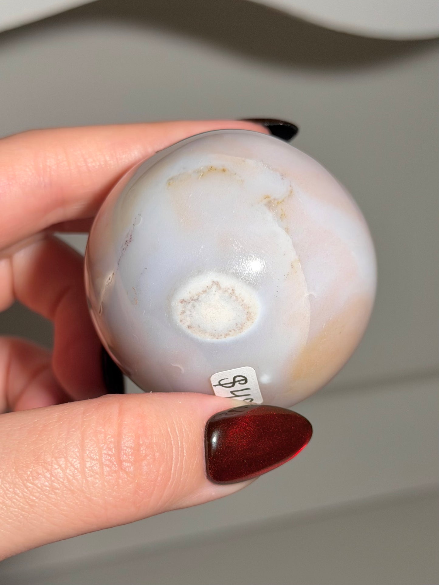 Baby pink pastel sea jasper sphere *Personal collection release