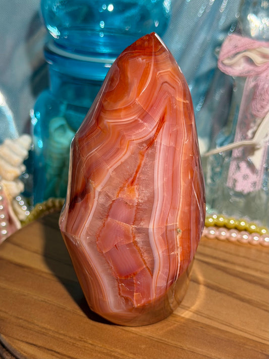 Large strawberry carnelian flame *imperfect