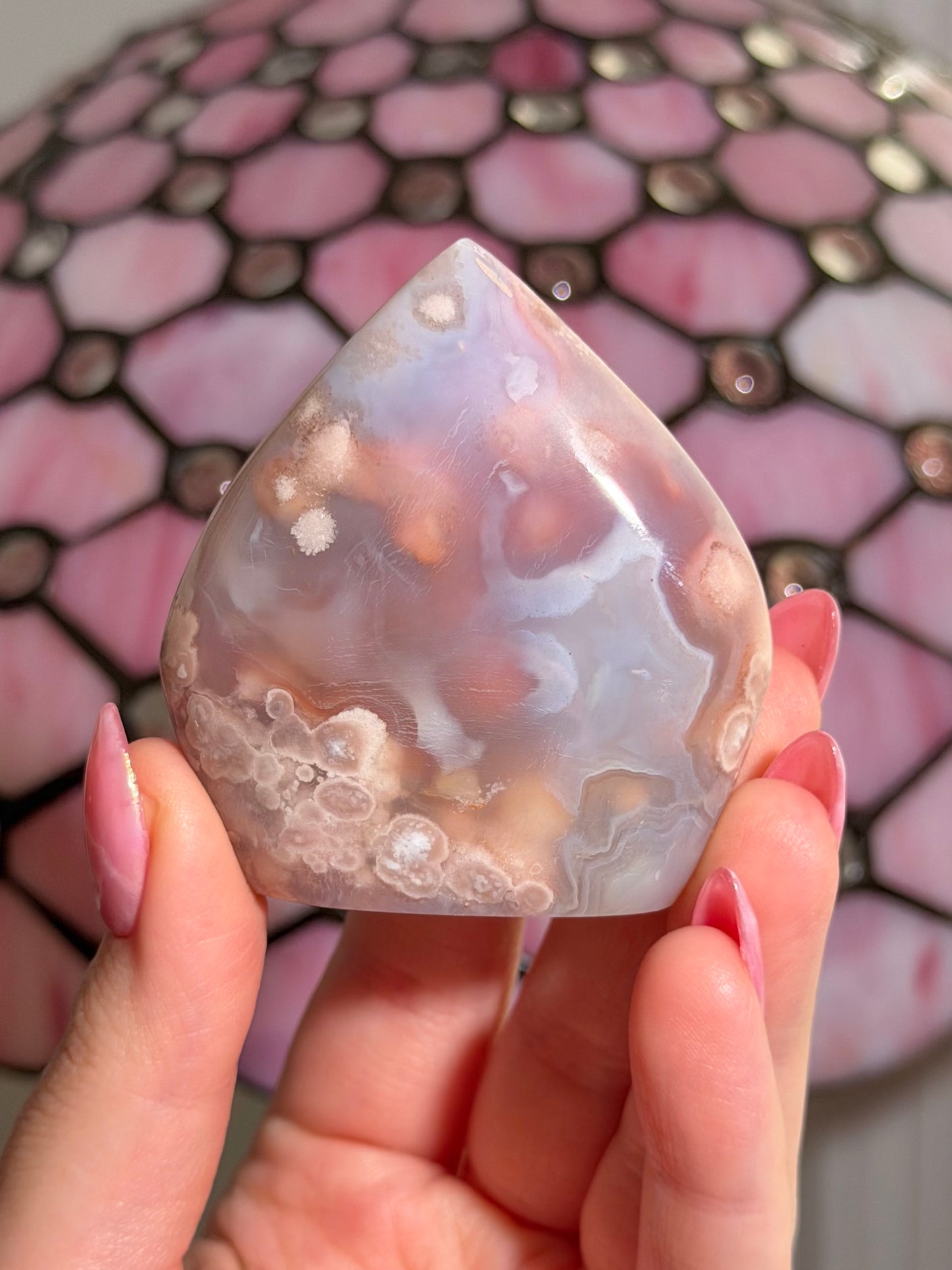 Flower agate x pink amethyst flame