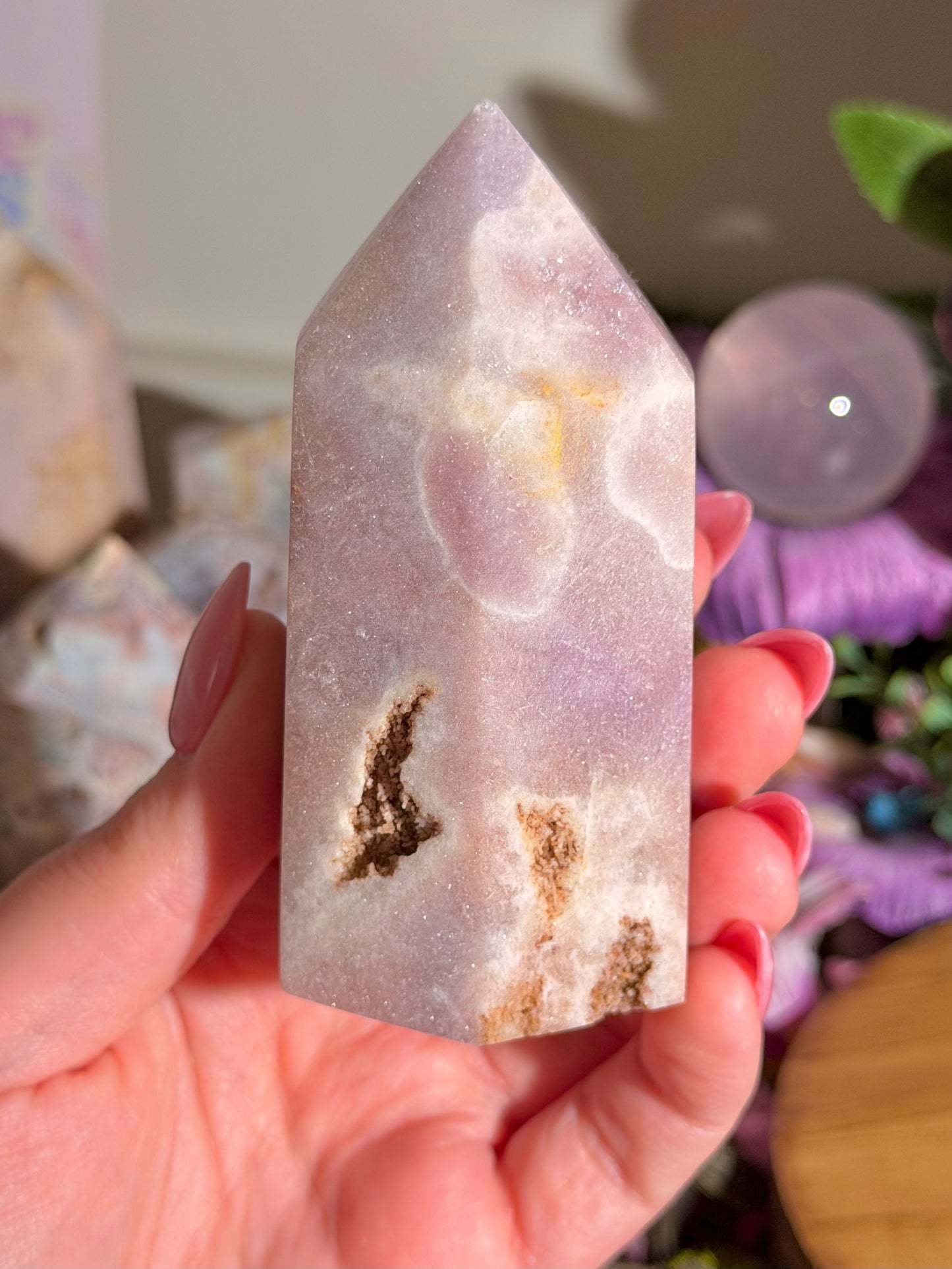Pastel purple pink amethyst tower from Brazil *imperfect