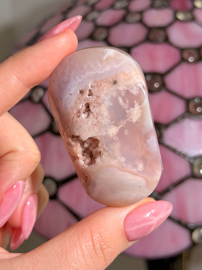 Pastel flower agate palmstone