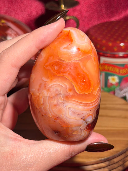 Peachy carnelian freeform