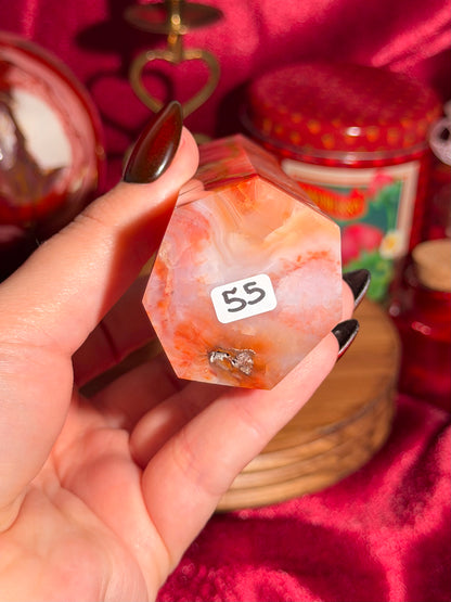 Mossy & quartzy orange creamsicle carnelian tower