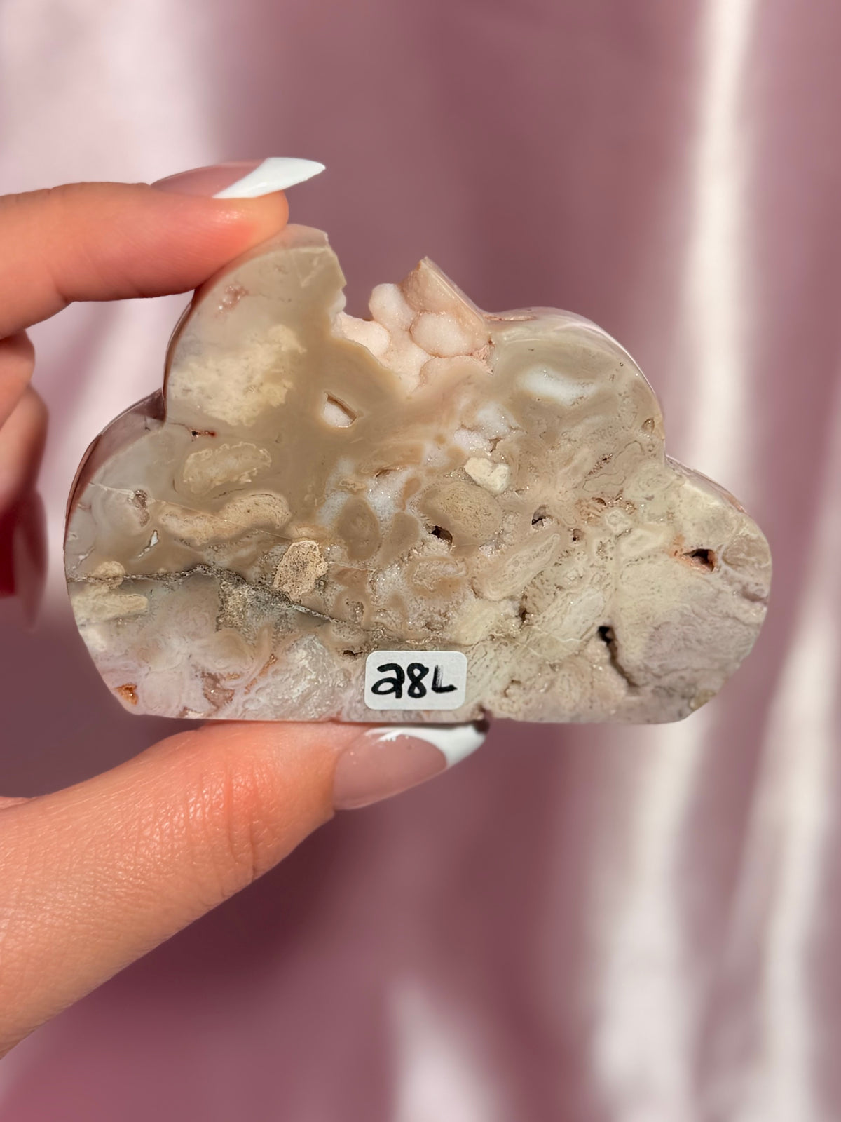 Indonesian Pink Carnelian Cloud Carving (L)
