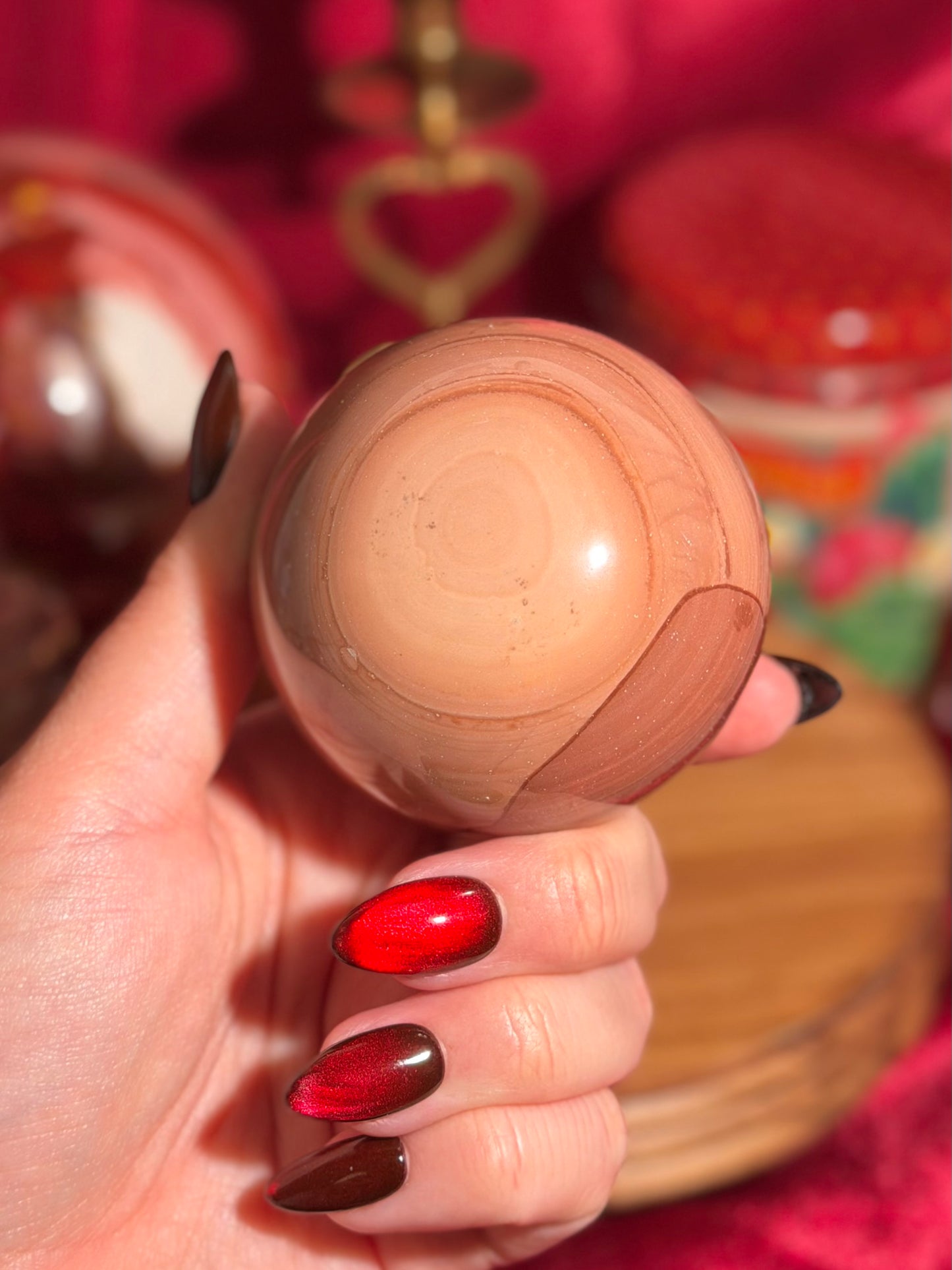 Desert rose polychrome jasper sphere