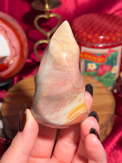 Polychrome jasper flame