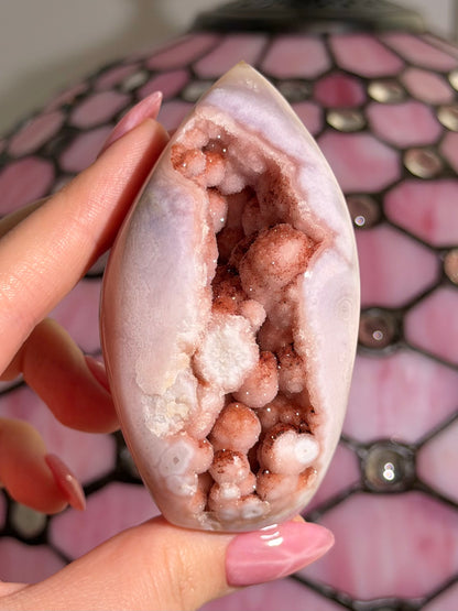 Flower agate x pink amethyst flame