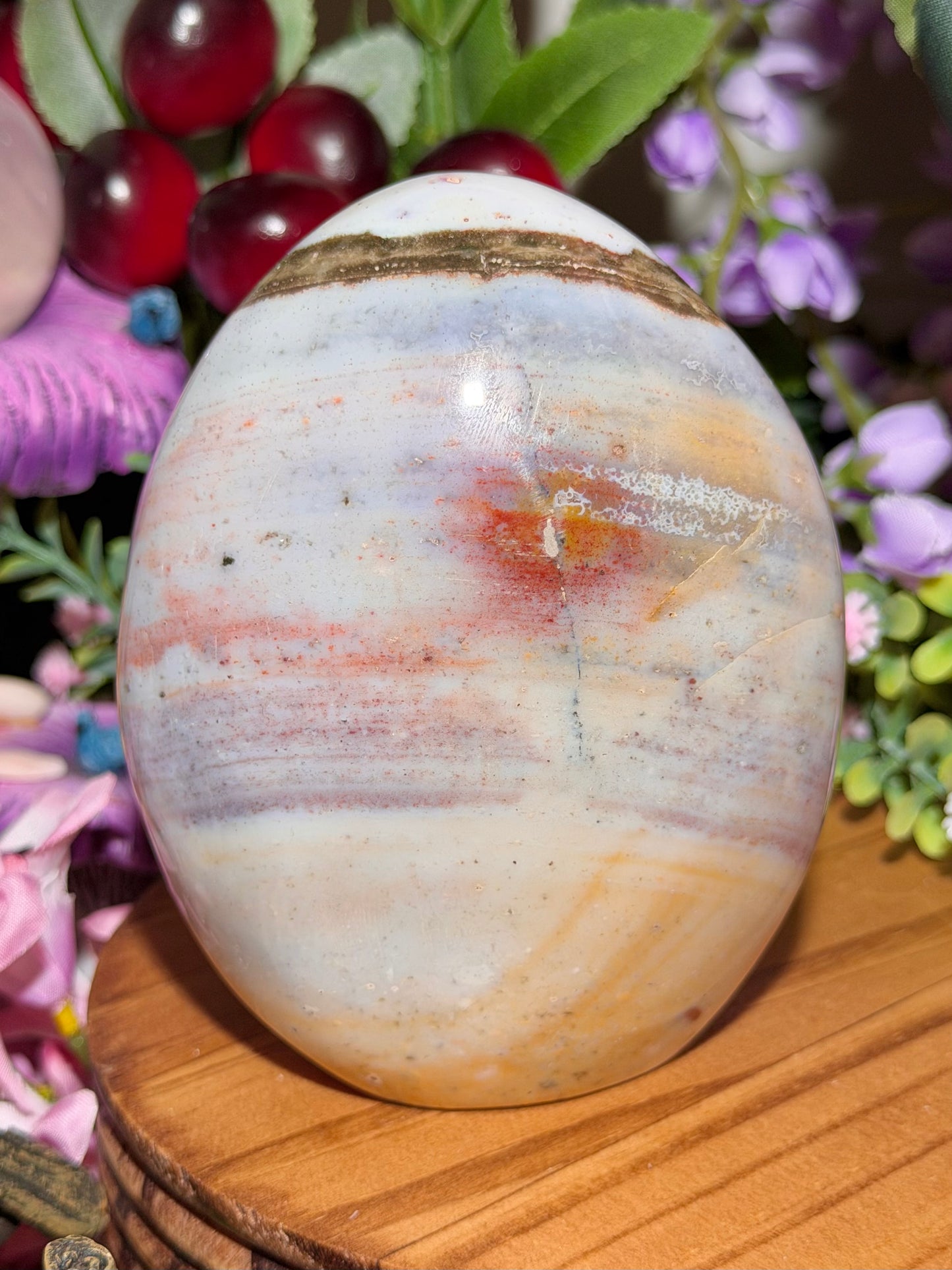 Pastel rainbow sea jasper freeform