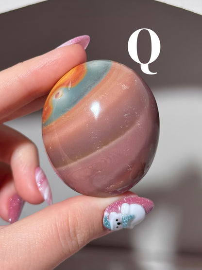 “You pick!” - Polychrome jasper palmstones