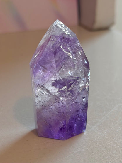 Purple phantom amethyst tower from Brazil