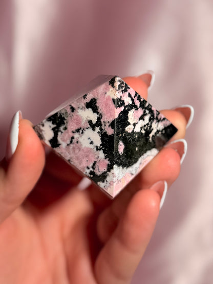 Peruvian Pink Rhodonite Pyramid