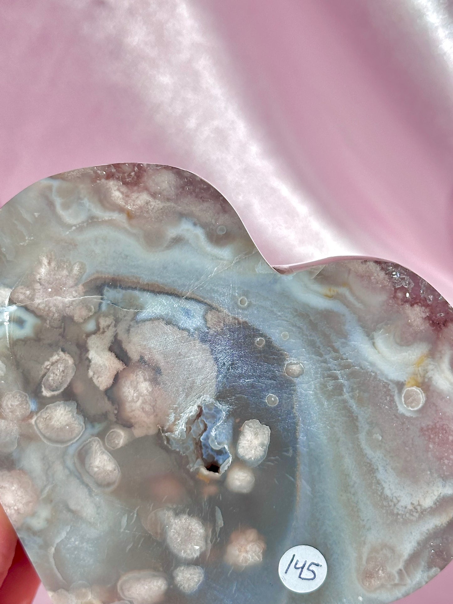 Flower agate heart (I)