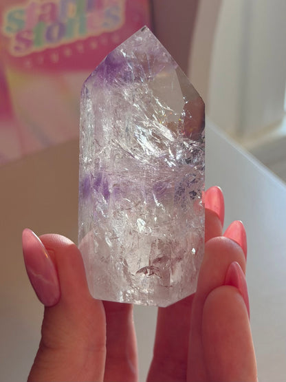 Purple phantom amethyst tower from Brazil