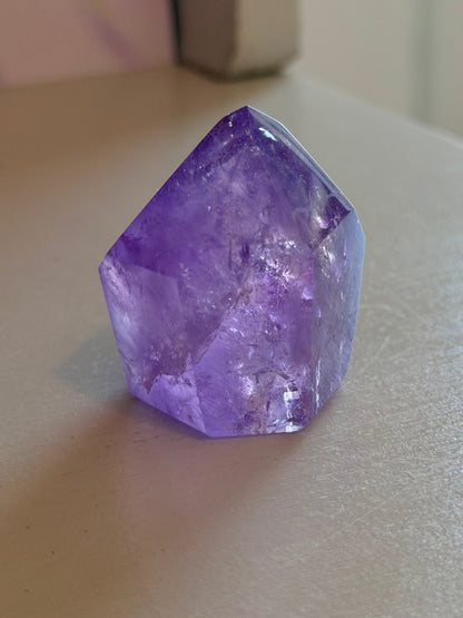 Purple phantom amethyst tower from Brazil