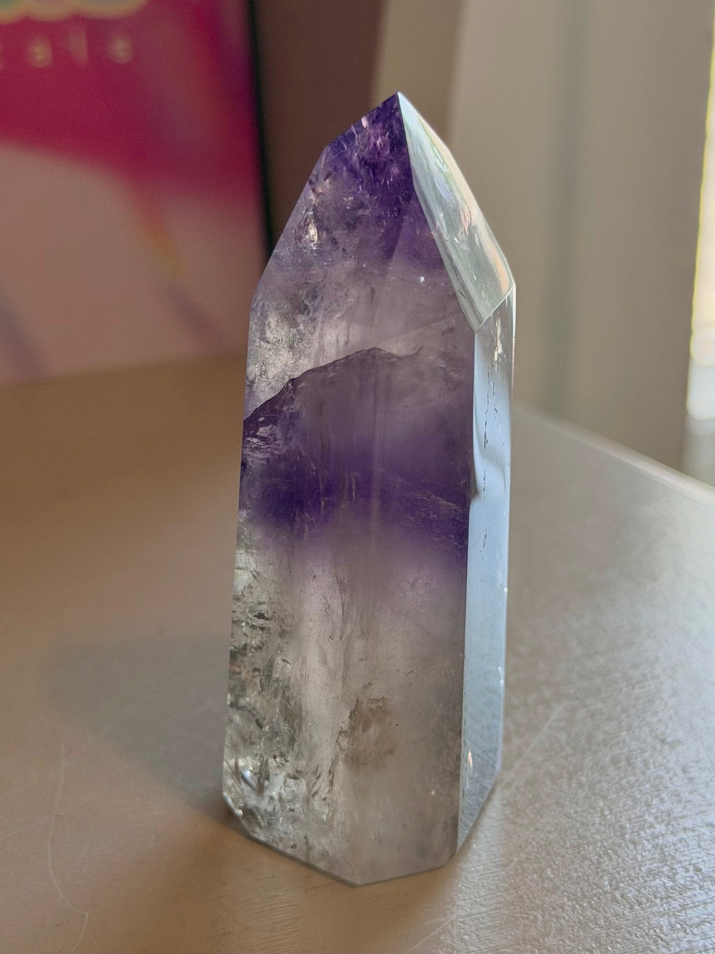 Purple phantom amethyst tower from Brazil