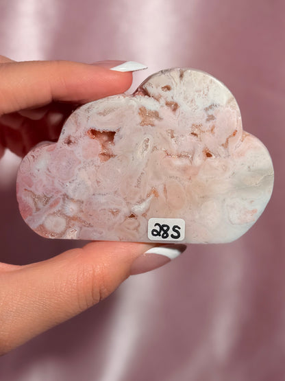 Indonesian Pink Carnelian Cloud Carving (S)