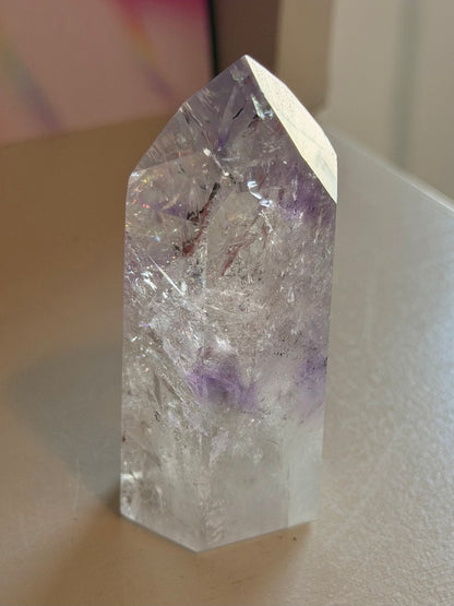 Purple phantom amethyst tower from Brazil