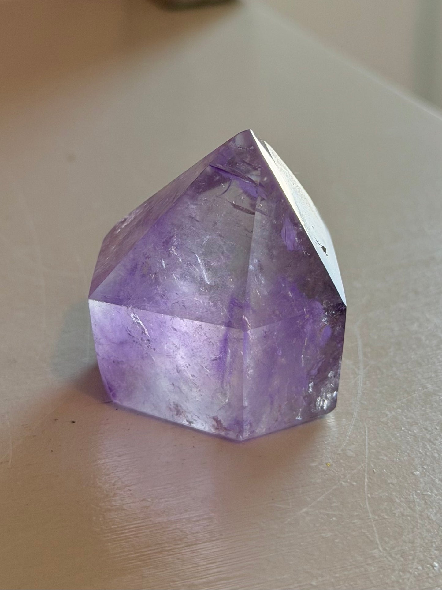 Purple phantom amethyst tower from Brazil