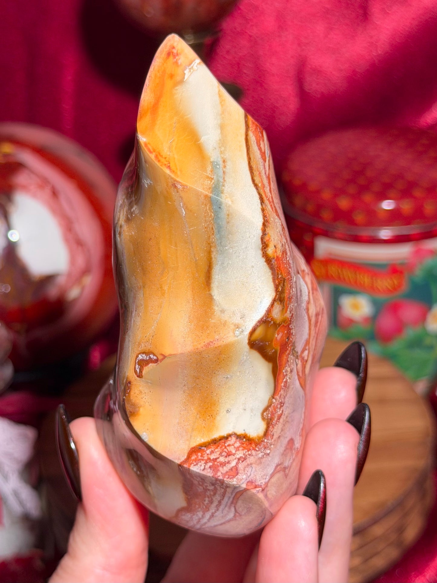Polychrome jasper flame