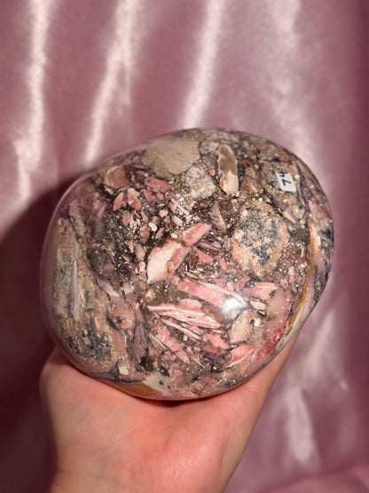 Peruvian Pink Opal "UFO" Oversized Palmstone