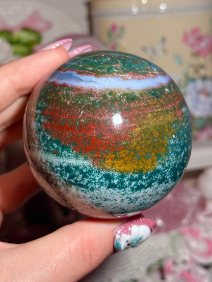 Sea jasper sphere