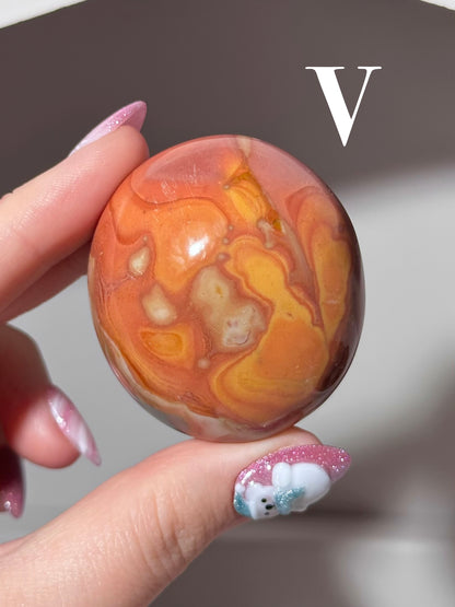 “You pick!” - Polychrome jasper palmstones